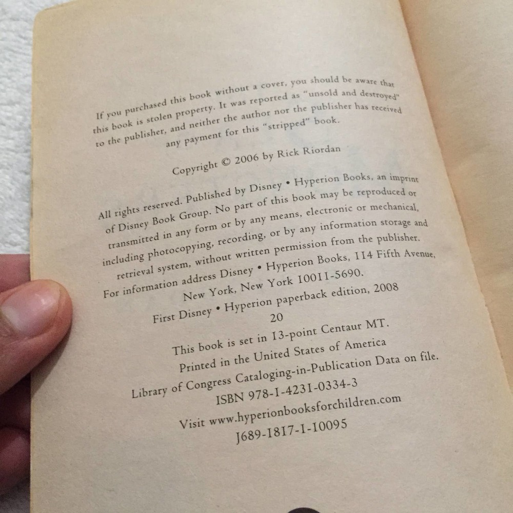 The Sea of Monsters - Paperback Book - Picture 2 of 9